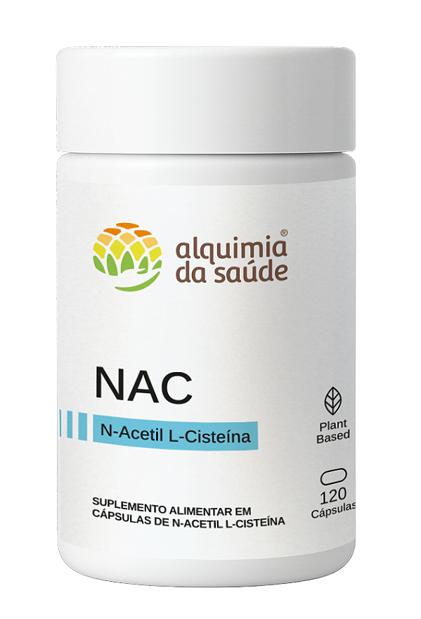 NAC N-Acetil L-Cisteína 500mg - 120 Cápsulas Vegetais