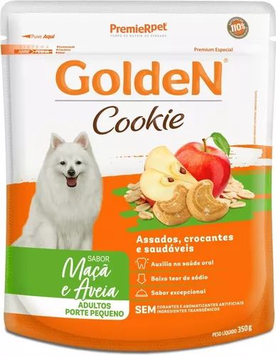 cookie golden cães adultos sabor maça e aveia