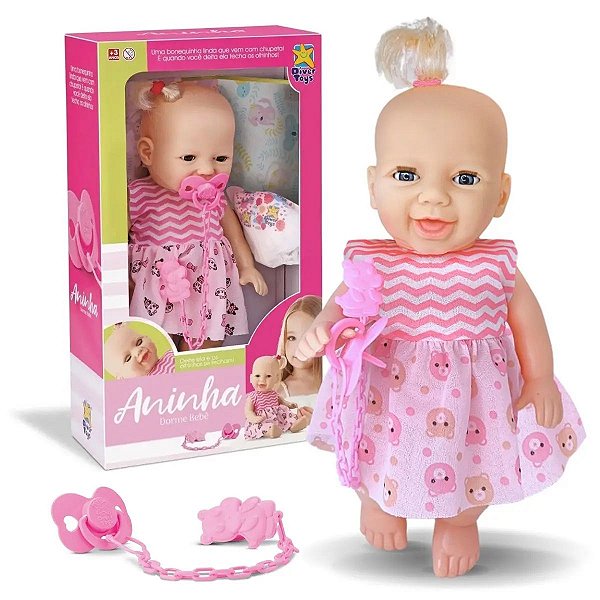 Boneca Aninha Dorme Bebe