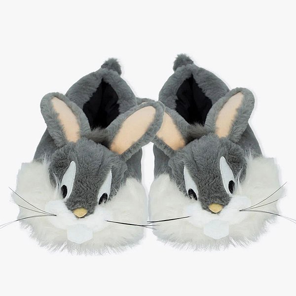 Pantufa Unissex Perna Longa 10071586 Sapato de Pelo Frio Chinelo de Quarto Looney Tunes Conforto Fofinho Quentinho Infantil Adulto Presente