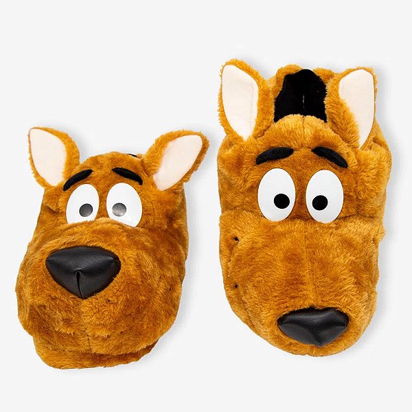 Pantufa Unissex Scooby Doo 10071668 Sapato de Pelo Frio Fofinho Quentinho Chinelo de Quarto Conforto Antiderrapante Infantil Adulto Presente