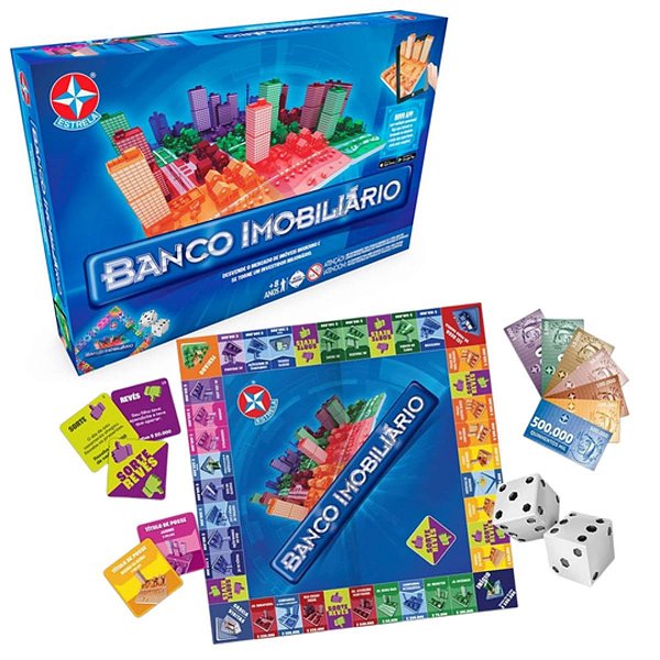 Jogo Banco Imobiliario Grande Investimentos Negócios Tabuleiro Educativo Interativo
