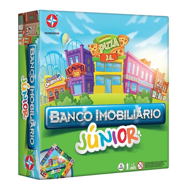 Jogo Banco Imobiliario Junior Educativo Interativo Tabuleiro Raciocínio Lógico Entretenimento Infantil