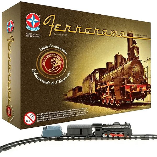 Ferrorama XP 100 Clássico Locomotiva TREM Pista Estrela Diversão Imaginação Nostalgia