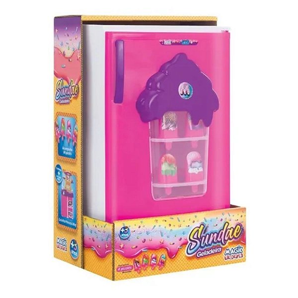 Geladeira Sundae sem Freezer 7056 Infantil de Brinquedo Criança Brincar de Casinha Cozinha Master CHEF