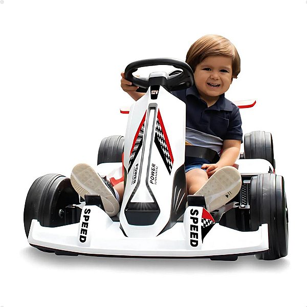Kart (branco) R/C Eletrico 12V