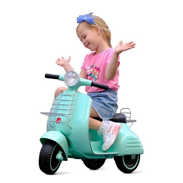 Scooter Banderetta Eletrica 6V Turquesa
