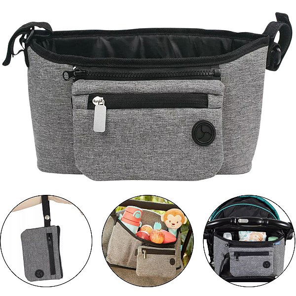 Organizador para Carrinho Bebê Bolsa Organizadora Buba Porta Treco Garrafa Agua