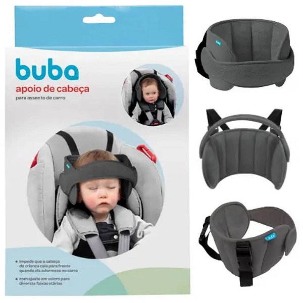 Apoio de Cabeça para  Assentos de Carro Grafite Buba Bebe Segurança Criança
