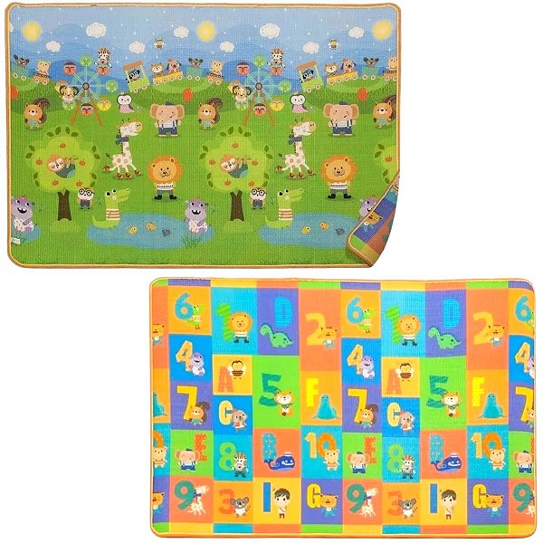 Tapete HAPPY Friends  Atividades Educativo Dobravel Impermeavel Termico Tatami Infantil Macio Emborrachado Criança  ANTI Alergico Macio Colorido