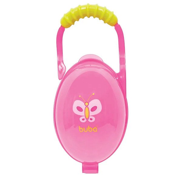 Porta Chupeta com ALÇA Rosa Buba Portatil Bebe Criança