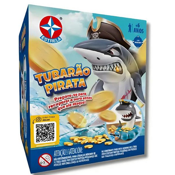 Jogo Tubarao Pirata Diversão Familia Criança Coordenação