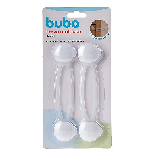 Trava Multiuso Flexível com 2 Unidades Buba Segurança Bebe Criança