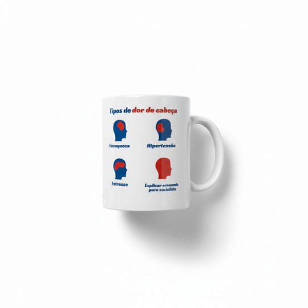 Caneca Tipos de dores de cabeça