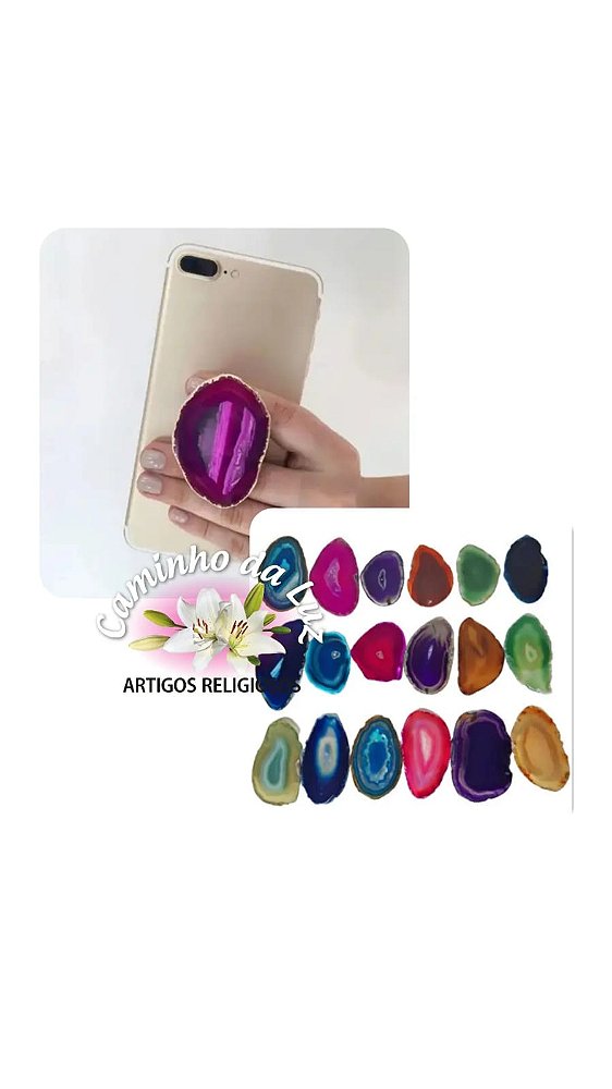 Suporte  para celular de pedra