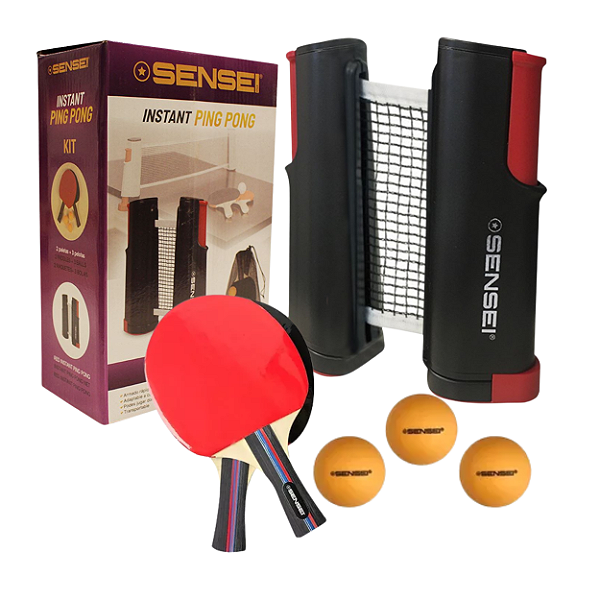 Kit 2 Raquete Tenis De Mesa Ping Pong Profissional Lisa Rede Sensei