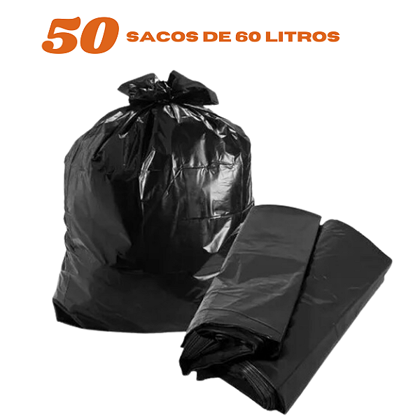 Saco De Lixo 100 Litros Reforçado 50 unidades