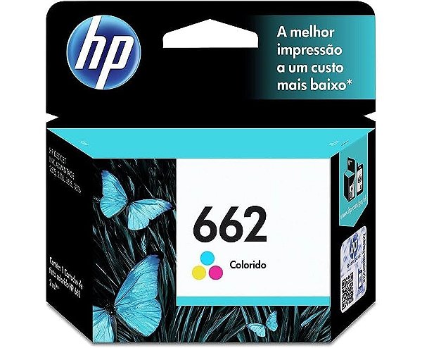 Cartucho de Tinta HP 662 Colorido Original (CZ104AD)
