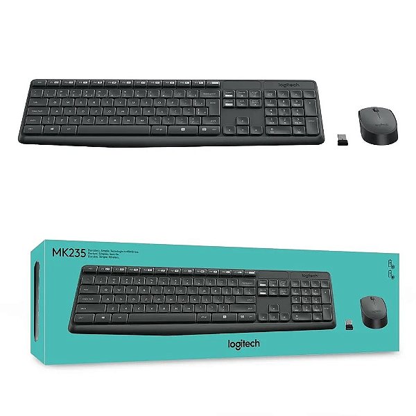 Kit Teclado E Mouse sem Fio Mk235 Logitech