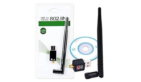 Adaptador Receptor Wireless Usb 2.0 5dbi Wifi Pc Notebook  al-c818