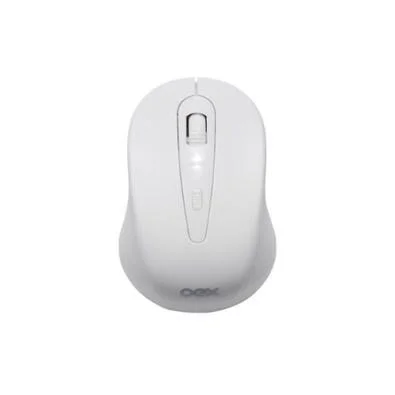 Mouse Wireless 1600 Dpi Stock Oex Ms408 Branco.