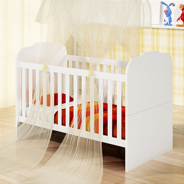Berço Simples com Grade Multifuncional para Quarto de Bebê Frete