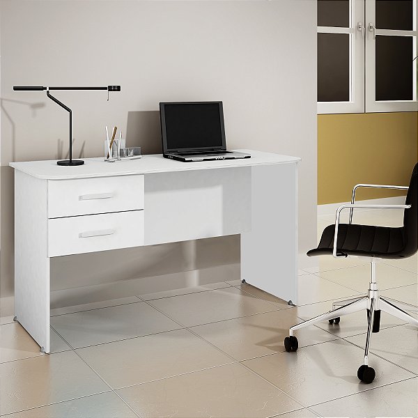 Mesa para Escritório Escrivaninha com 2 Gavetas Frete