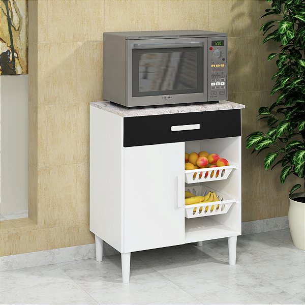 Balcão Armário Microondas Forno Fruteira Multiuso