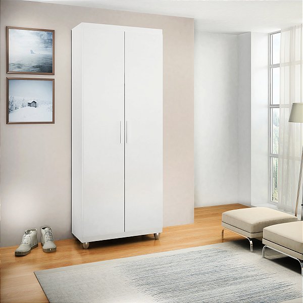 Armário Alto Multiuso Organizador Lavanderia 2 Portas