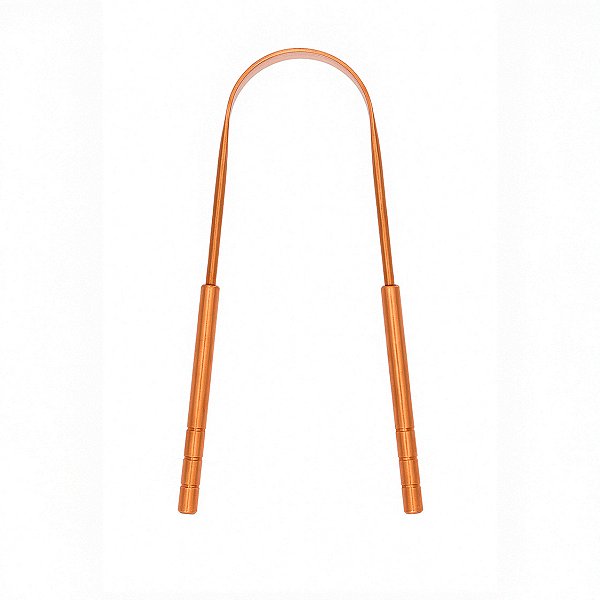 Raspador Língua Cobre Puro Limpador Ayurveda Bucal Premium