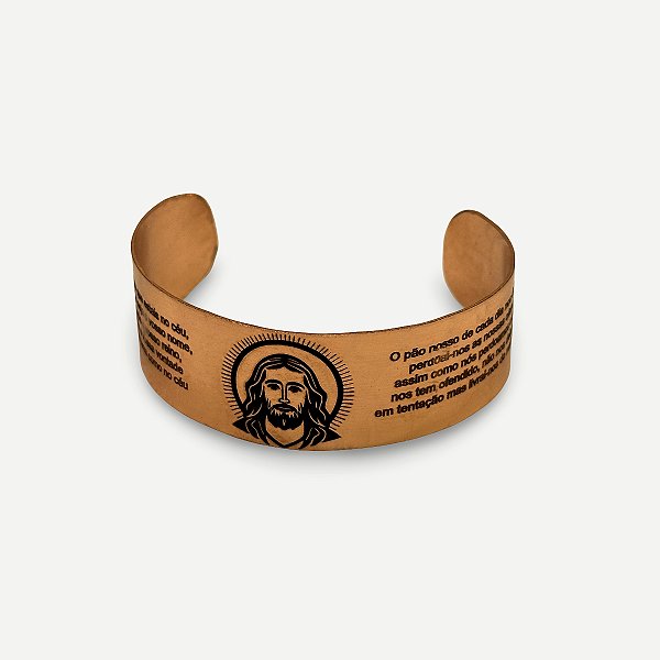 Bracelete Pulseira Cobre Puro Masculina Feminina Jesus