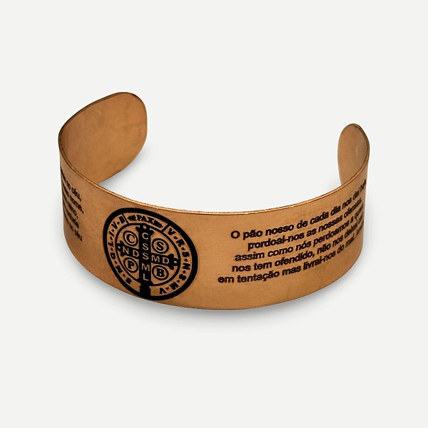 Bracelete Pulseira Cobre Puro Masculina Feminina São Bento