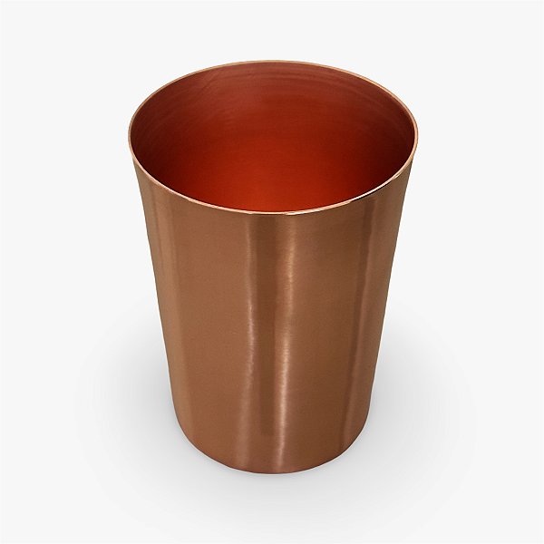 Copo Cobre Puro 350ml Firme Saúde Ioga Ayurvédica Sem Verniz