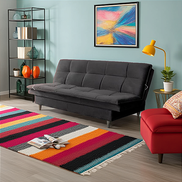 Sofá Cama  - Tec.Platinum  (Grafite)