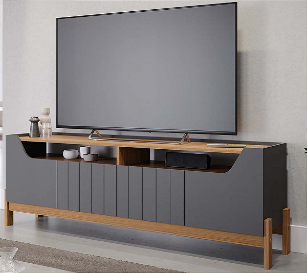 Rack Bancada -  Grafite/Nature