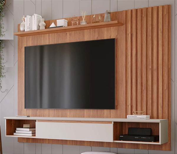 Painel - Plus - com nicho - Cinamomo/Off White