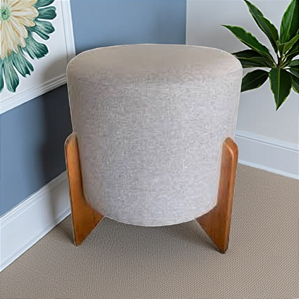 Puff - Redondo - Linho (Bronze)