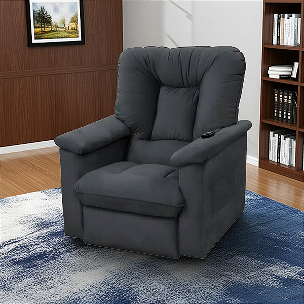 Poltrona do Papai Reclinável Elétrica (Cinza)