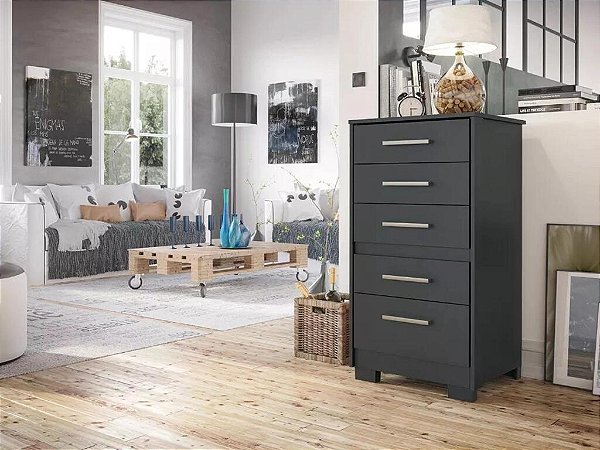 Cômoda - 5G  - Primacy - Preto Fosco