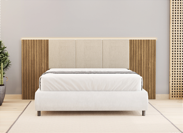 Cabeceira - Casal - Dubai Zen - Nature-Linho bege