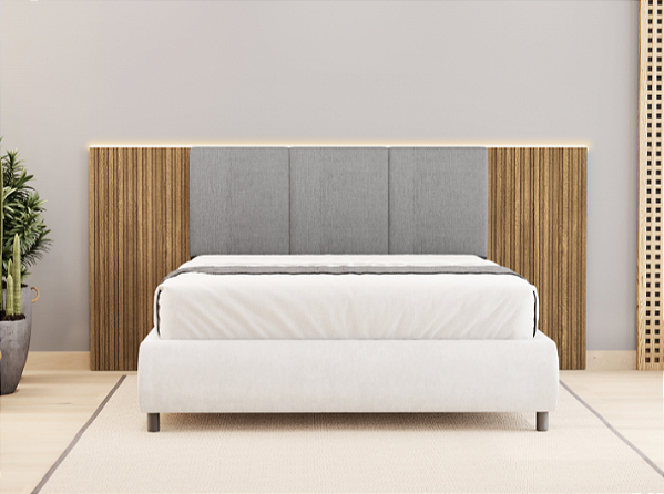 Cabeceira - Casal - Dubai Zen - Nature-Linho Cinza