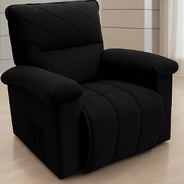 Poltrona - Do Papai Reclinável - Gávea -  Tec.Platinum  (Preto)