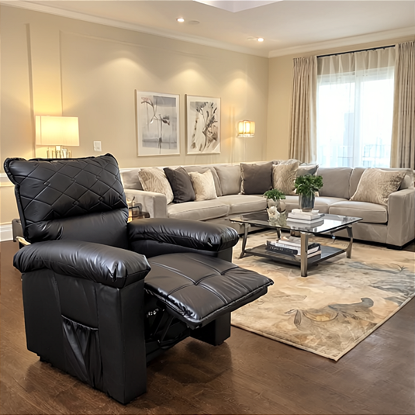 Poltrona - Do Papai Reclinável - Gávea -  Tec.Sintetico Liso PU  (Marrom)