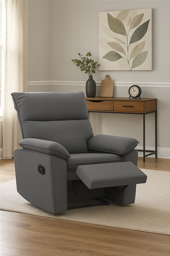 Poltrona - Do Papai Reclinável - Holiday -  Tec.Platinum  (Cinza)