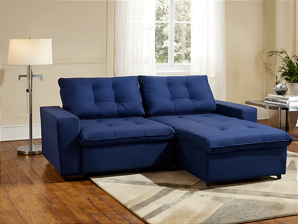 Sofá - Magnum - 2,00m - Tec.Platinum (Azul Marinho)