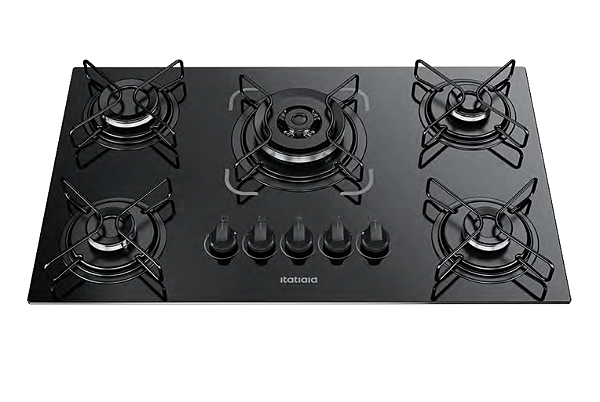Cooktop - Essencial  - 5 Bocas - Itatiaia - Preto  (Bivolt)