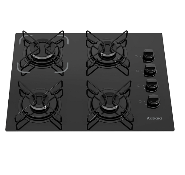 Cooktop - Essencial  - 4 Bocas - Itatiaia - Preto  (Bivolt)