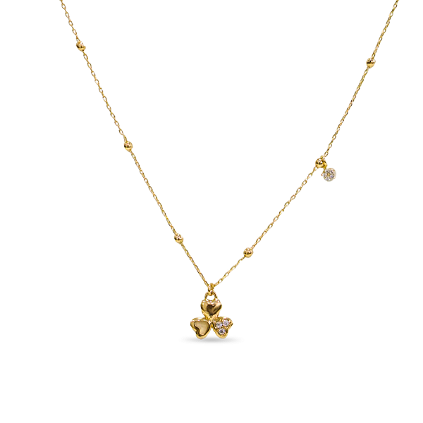 COLAR COM MINI ESFERAS TREVO DA SORTE