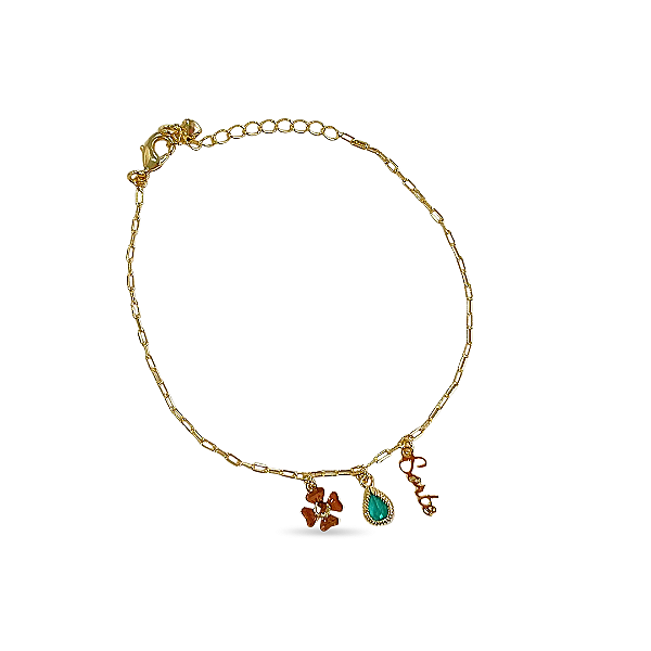 PULSEIRA COM PINGENTES ZIRCÔNIA SORTE