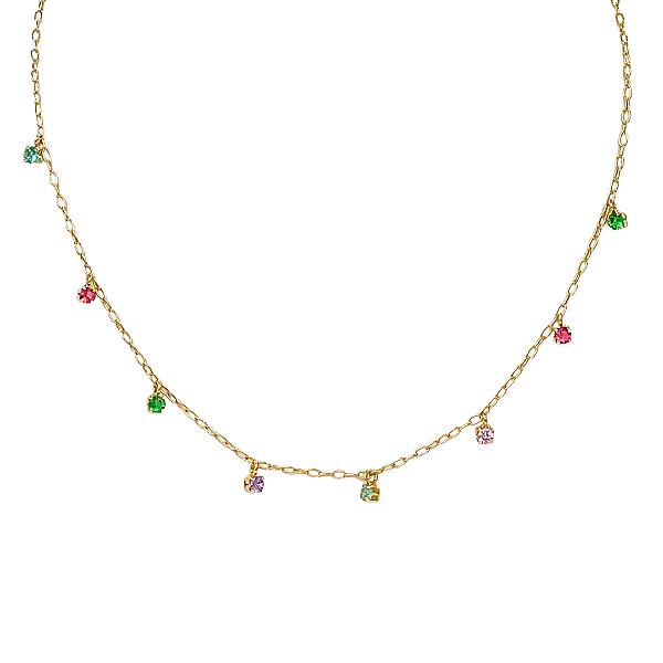 COLAR CHOKER PONTOS DE LUZ COLORIDOS